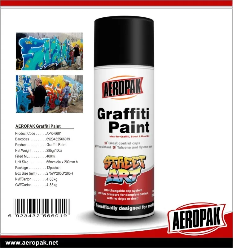 Aeropak Free sample Graffiti Paint Cans With Spray Paint 450ml