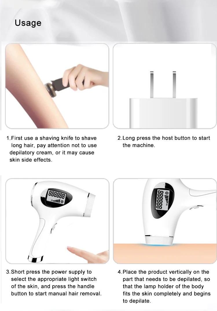 body home use professional handheld 808nm 810nm diode permanent IPL SHR laser skin care whitening hair removal beauty device