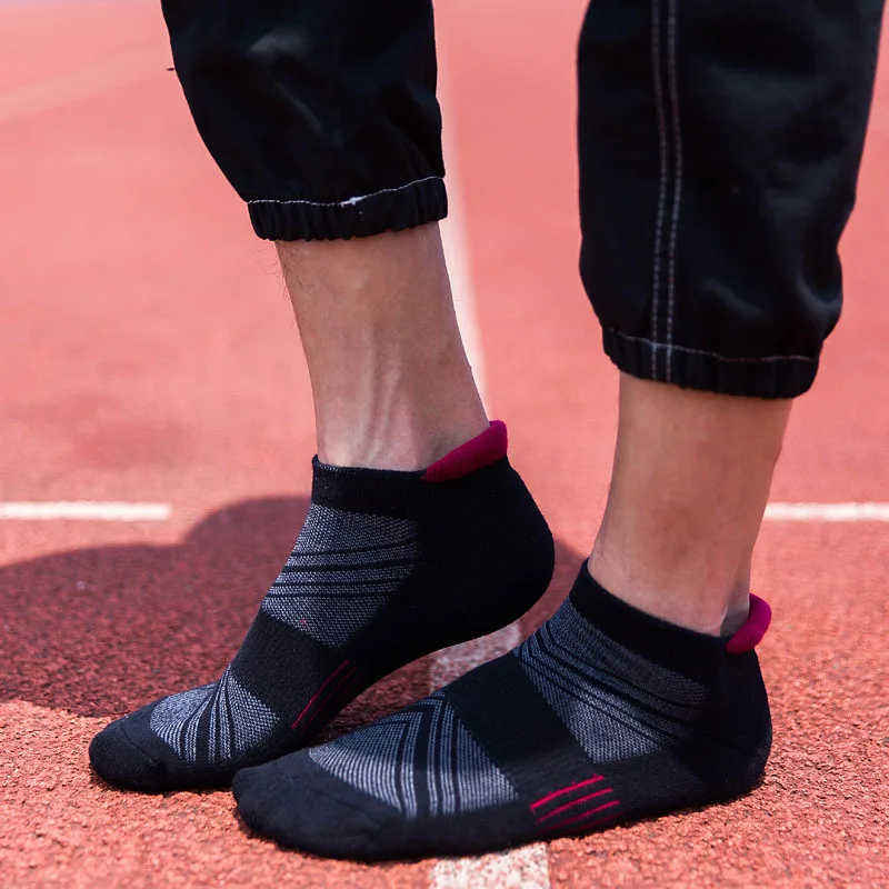 Low Cut Ankle Athletic Socks With Heel Tab Cushion Sole Running Socks ...