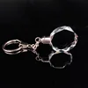 Wholesale blank LED light crystal keychain for laser engraving