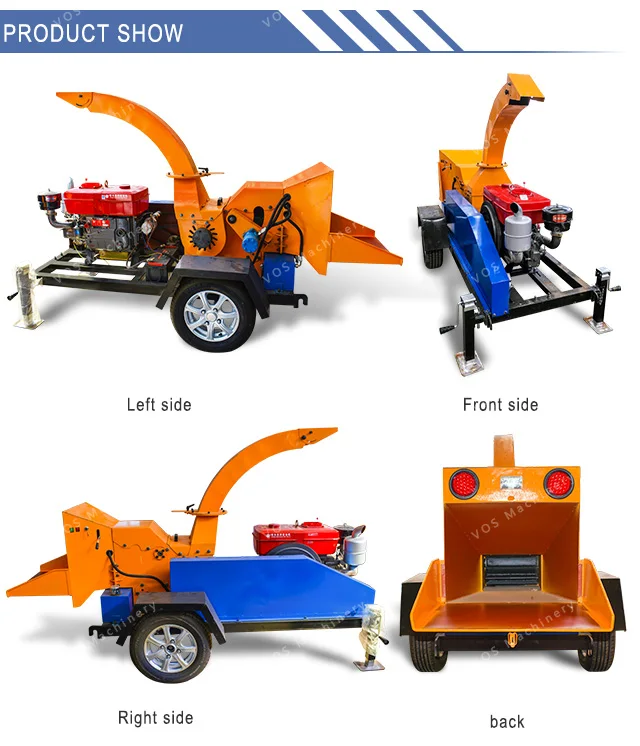 Vertical Type Garden Tree Log Branch Chipper Machine Tree Branch