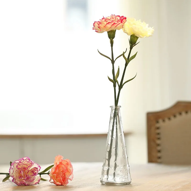 acoplador En la cabeza de Por nombre Decoração Da Casa Pequeno Rústico Vaso De Vidro Claro Com Flores  Artificiais - Buy Pequeno Vaso De Vidro Product on Alibaba.com