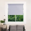 Cordless control blacok out gray color control zebra combi blinds