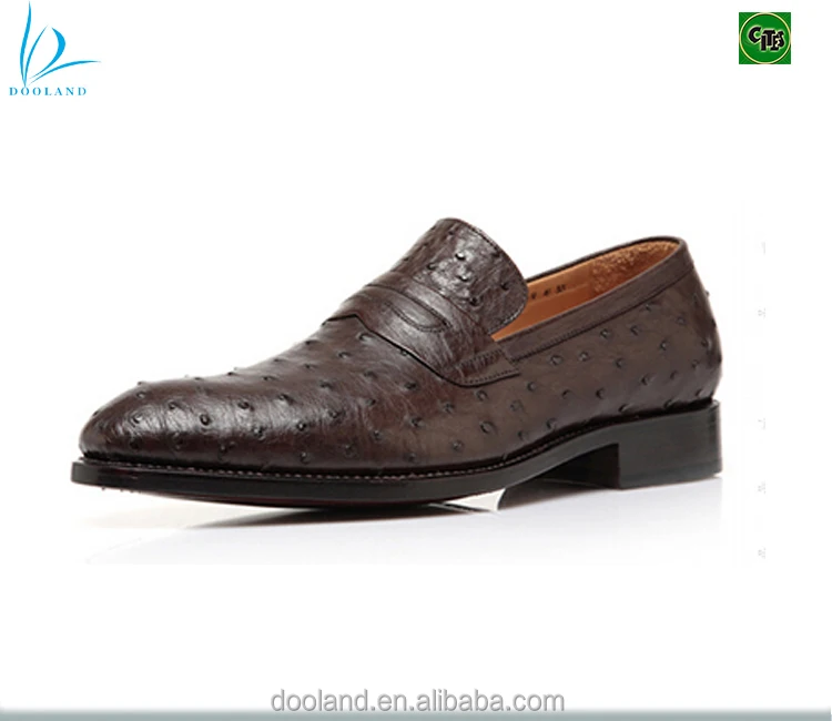 Fashion High Quality Genuine Ostrich Leather Men Shoes Buy Genuine