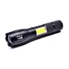 Hot selling Rechargeable Strong Lamp XM-L T6 LED Portable Tactical Troch Side Flash Light COB Working LED Flashlight