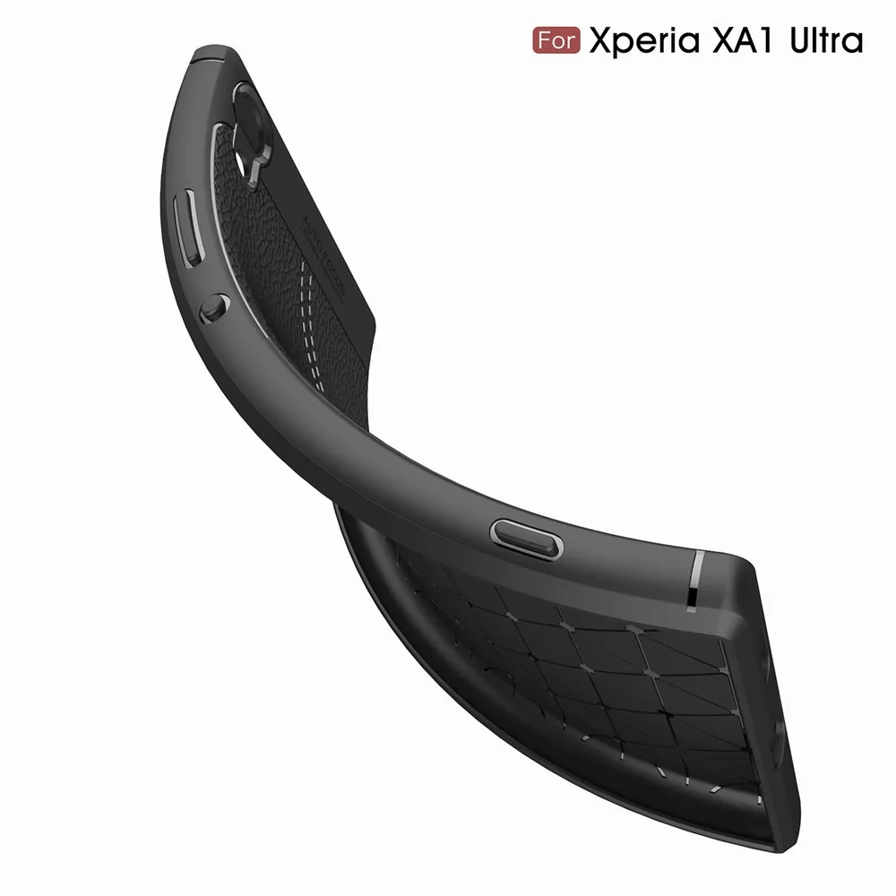 Lichi Texture Silicone Case For Sony Xperia XA1 Ultra TPU Cover
