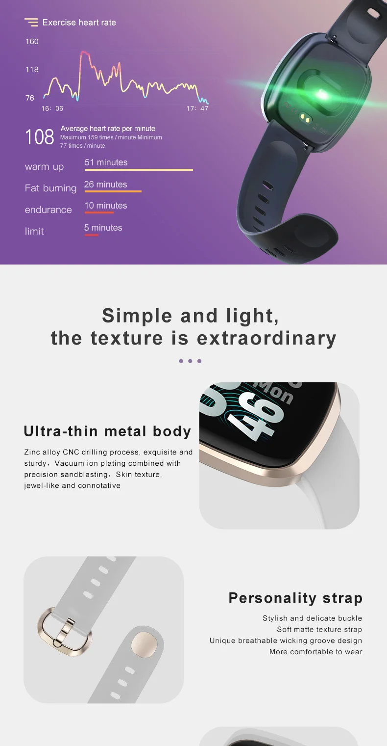 GT103 Waterproof IP67 digital smart watch with 1.3'' touch display