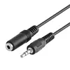 high quality 3.5mm Stereo Plug to Jack Extension Cable M/F, 6 FT 12FT 25FT 50FT ,Black