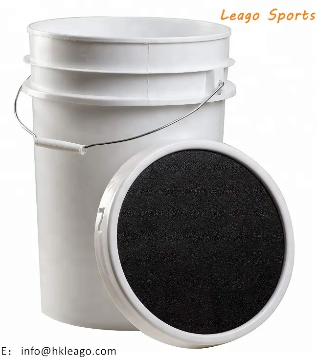 Different Color Usssa Softball Baseball 5 Gallons Bucket With Lid Seat With 48pcs Baseball Balls