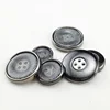 Manufacturer wholesale electroplating plastic button resin four-eye button circular plastic button resin composite buttons