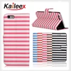 Stripes Pattern Leather Case For iPhone 6S Leather Case Cover With Card Slot Wallet