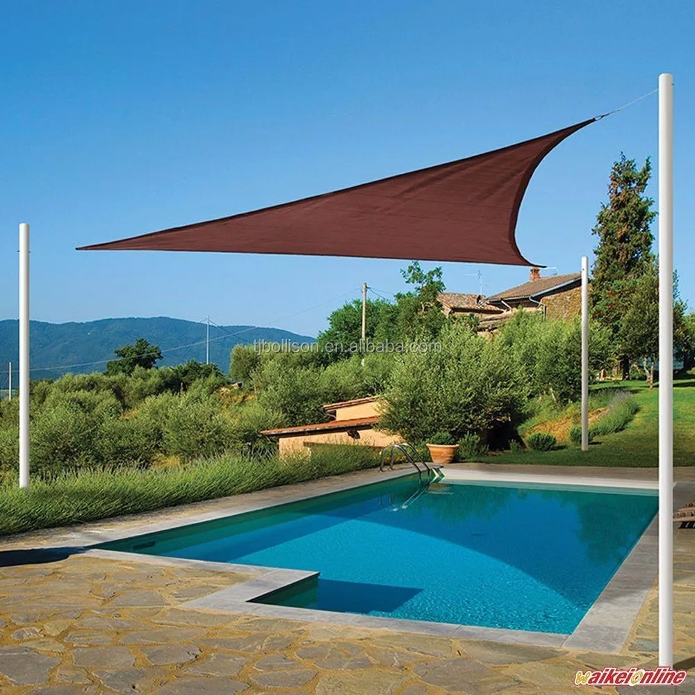 waterproof garden patio sun shade sail yard triangle green uv