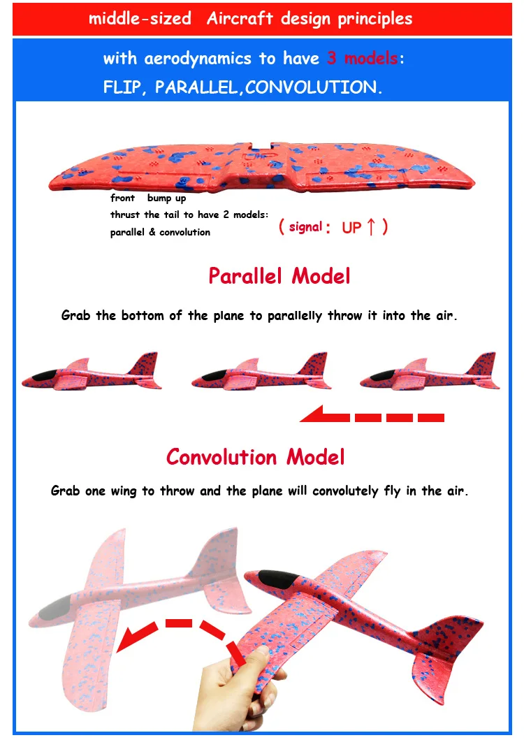 48cm Foam EPP Airplane Hand Throwing Plane Model