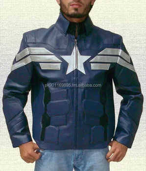 jaqueta de couro do capitão america