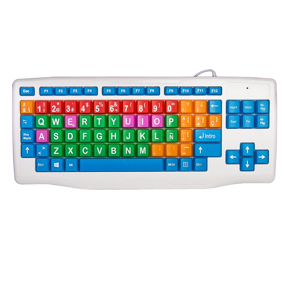 Rf Wireless Colorful 64 Key Layout Kids Large Printing Letters Computer  Keyboard - Buy Wireless Keyboard,Wireless Keyboard For Kids,Kids` Wireless  Keyboard Product on 