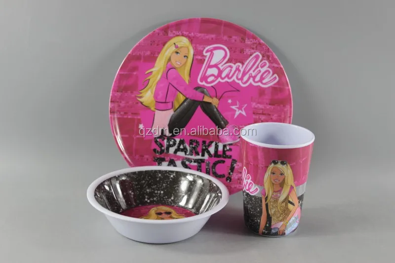 Customized design 3pcs Melamine Kids dinner set