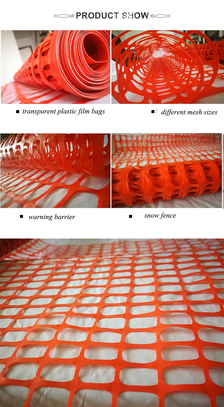 Warning Barriers Plastic Safety Fence / Warning Wire Mesh