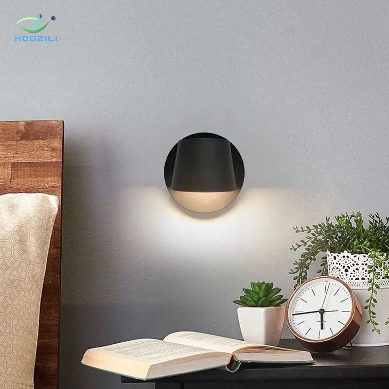 2019 new round 6W bedroom led wall lamp 360 degree rotation adjustable 3000K creative LED Wall lamp