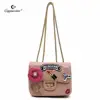 2019 Cappuccino new products Quilted Embellished Cute Mini Satchel