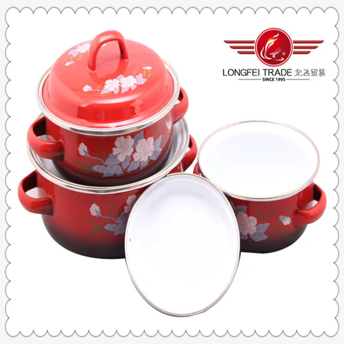 Hot Sale New Design 3pcs Nonstick Parini Cookware Set With Glass Lid