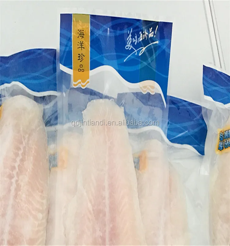 Customized Frozen Fish Food Packaging Bag Plastic Seafood Vacuum Bag
