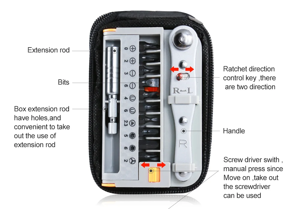 12 in 1 Mini Portable Ratchet Screwdriver Set for Household Electrical Appliances Repair Tool Ratchet Key Tool Hex Screwdriver
