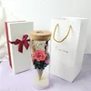 Hot sale colourful glass shield Rose soap scent flower