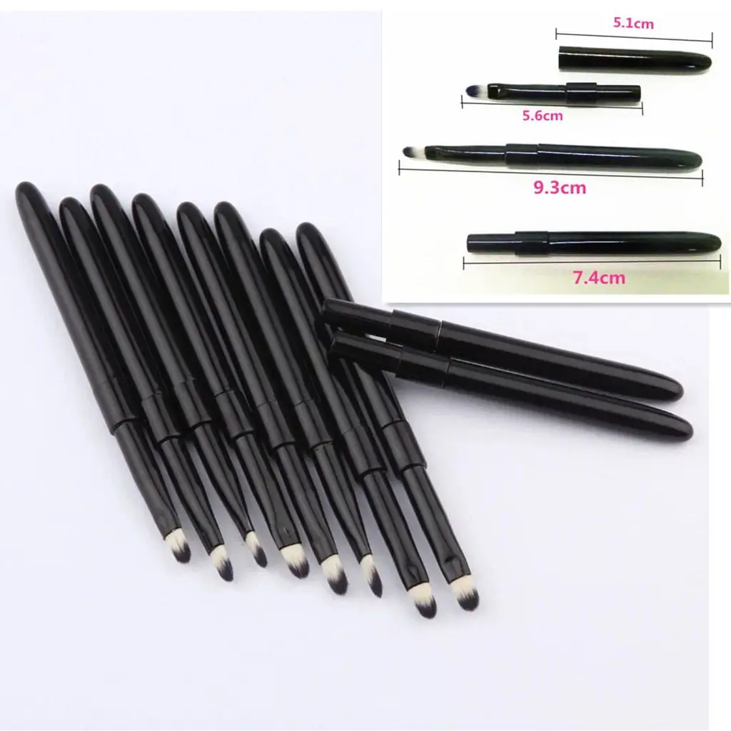 Aluminum With Nylon Lip Brush Black Cosmetic Makeup Lip Balm Brush