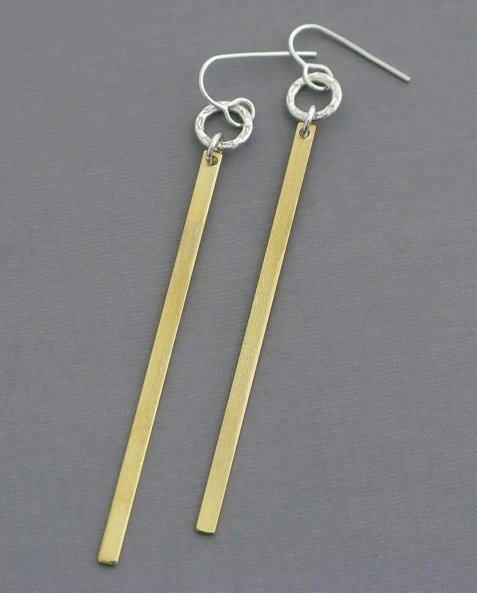 Hypoallergenic Earrings Nickel Free Find Get Quotations 3 Inch Long Bar Dangle Earrings Tiny Sterling Silver Hoop Hypoallergenic Nickel Free