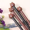 0.38mm Black Ink Cute Bear Gel Pen Factory Cute Kawai Pen for Kids Cartoon Bear Pen Wholesale
