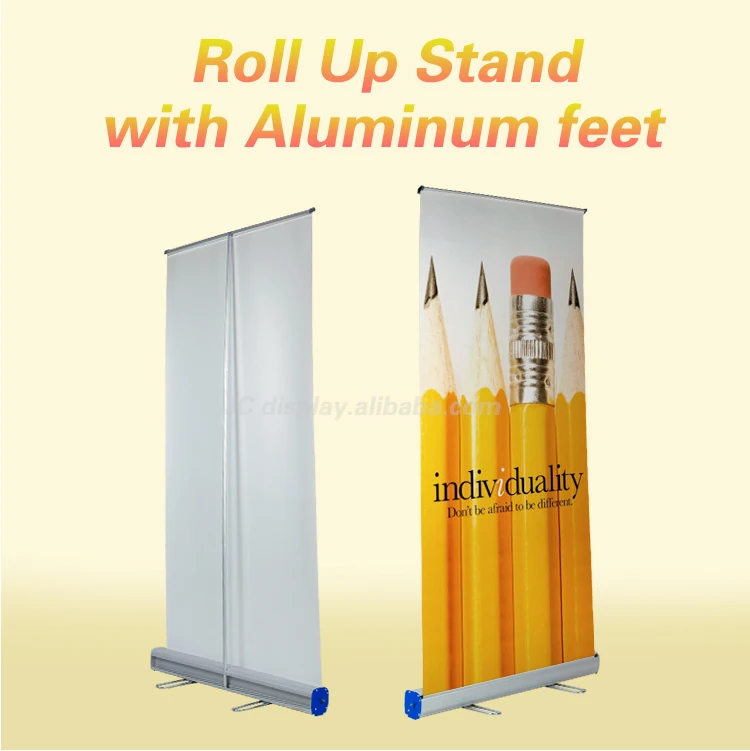  Wholesale Standing Scrolling Vertical Roll Up Banner Stand 