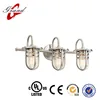 New Brushed Nickel Three-Light Bath Vanity/Edison Lamp
