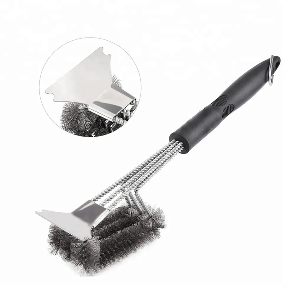 Barbecue Grill Brush Amazon Double Helix Bristle With Spring Bbq Grill