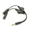 Dual 3.5mm female Headphone Stereo Aux Audio Y Splitter Cable With Separate Volume Control