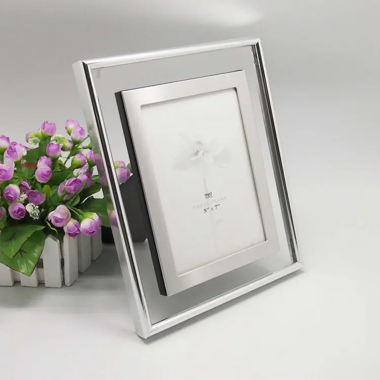 Promotional Gift Picture Mirror Photo Frame Glass Souvenir Customized