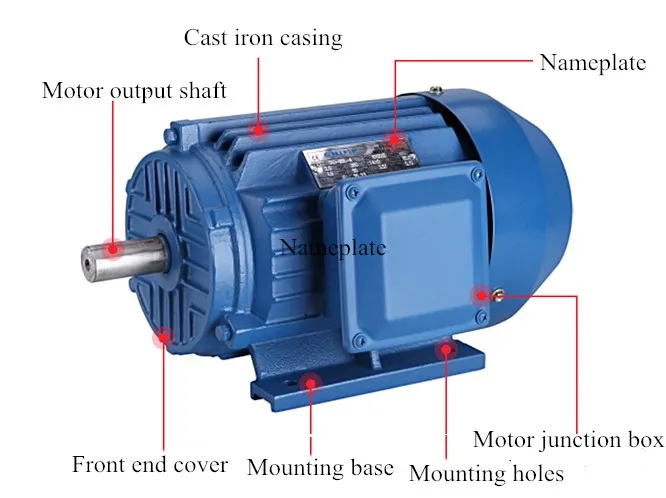 3 phase ac motor induction motor electric for car