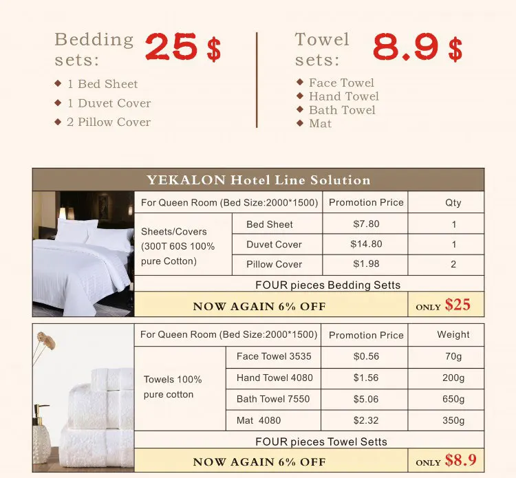 Wholesale Bulk Linen Hotel Slipper Bedding Linen Set 5 Star Luxury