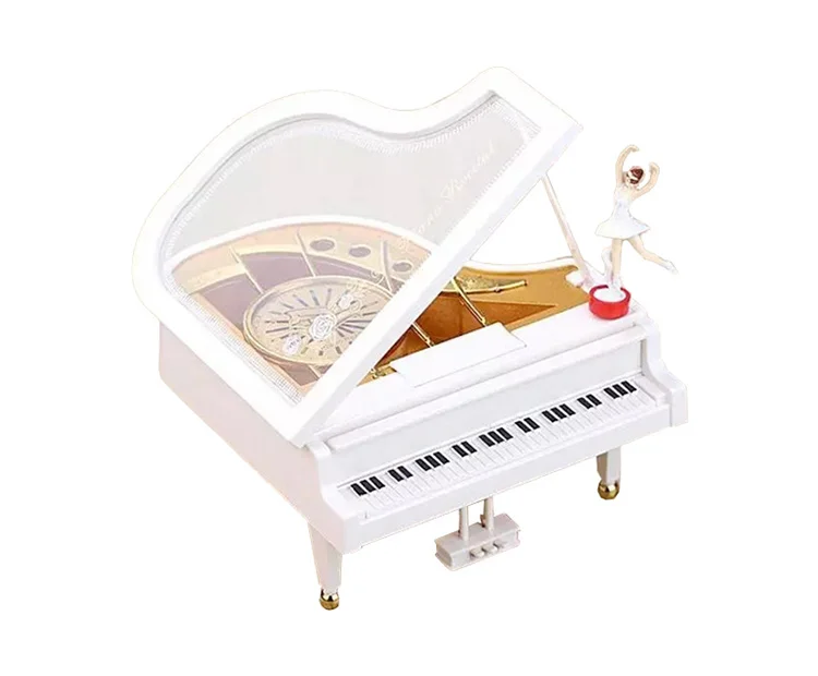 Rotating Hand Crank Mini Dancing Ballerina Shaped Music Box Birthday ...