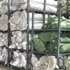 Powder coating folding storage stackable collapsible steel metal pallet medium duty textile fabric roll rack