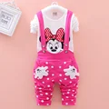 New 2015 Autumn baby girls clothing sets Mickey Minnie Toddler girl clothing Long sleeve t shirt