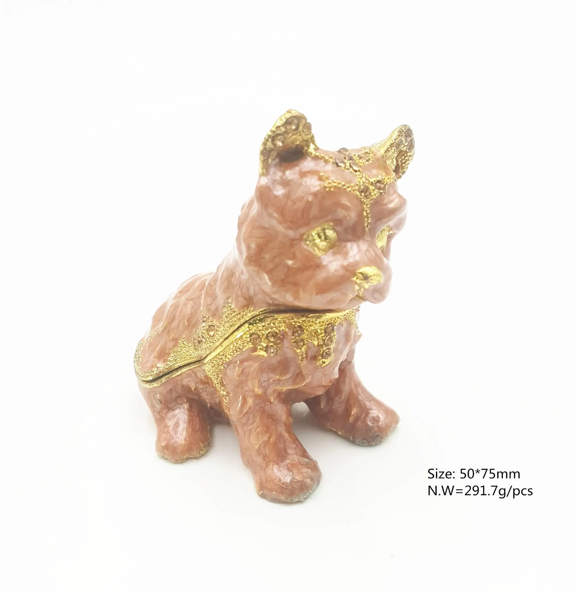Custom Enamel Crystalengraved Lovely Animal Dog Jewelry Box Gift Trinket Box Buy Custom