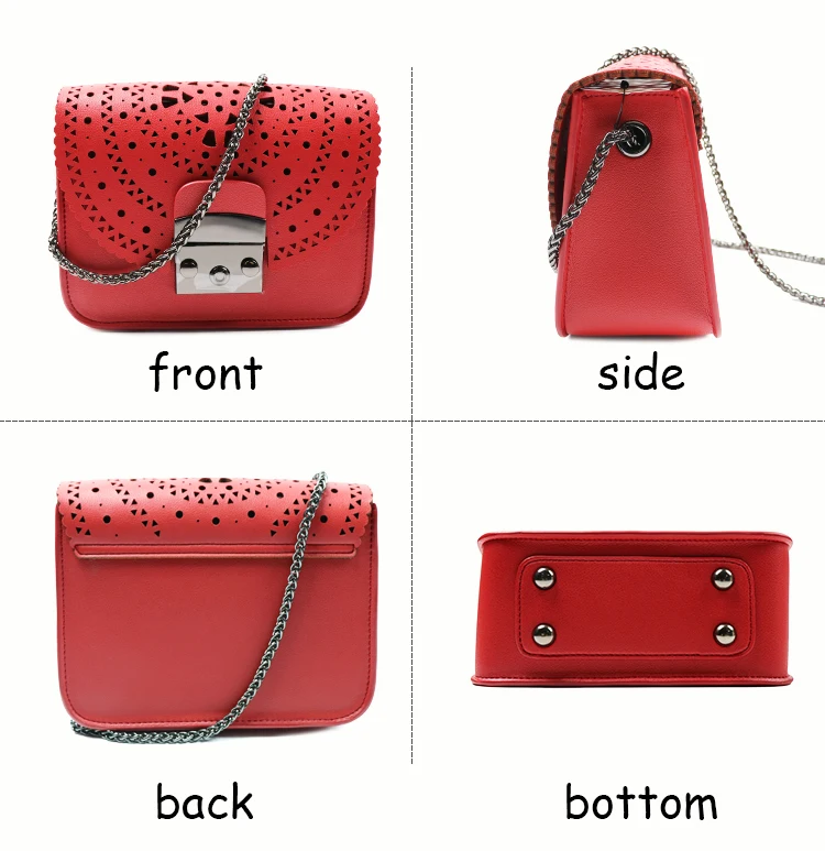 China Handbag Manufacturer Famous Brand Designer Logos Unique Shape Red