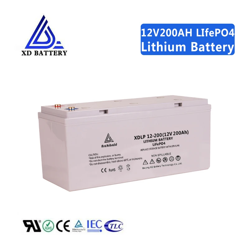12V 200Ah lithium Ion battery, LiFePO4 Deep Cycle Battery
