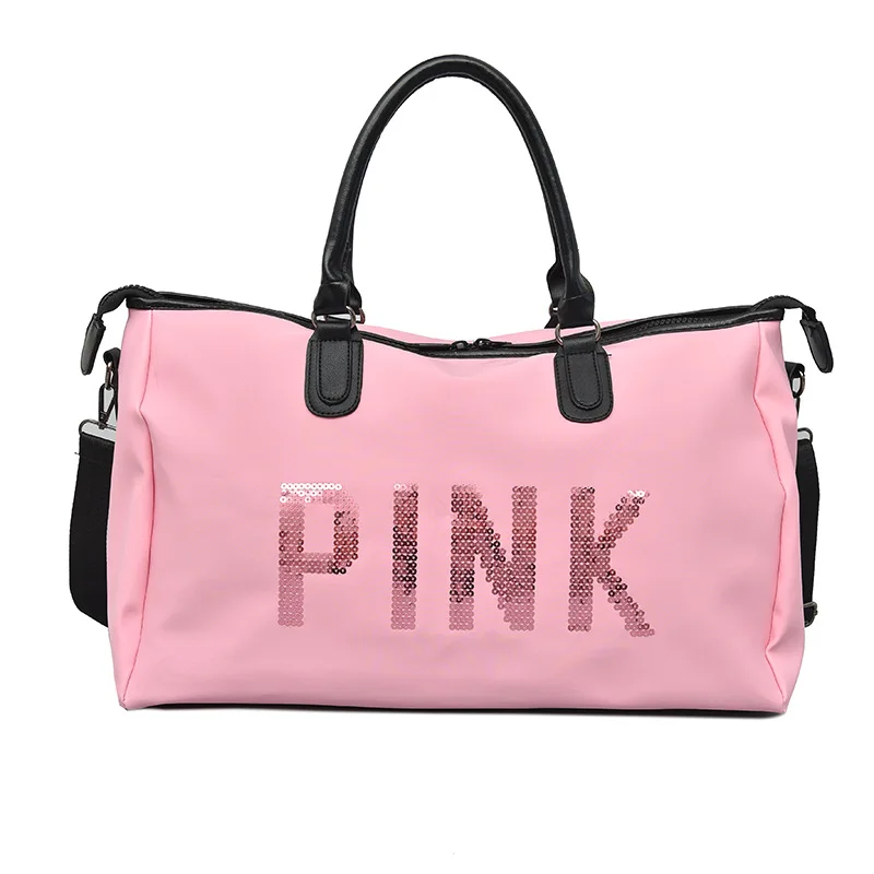 V-004 High Quality Fashion Pink Travel Bag Women Duffle Bag Sports ...