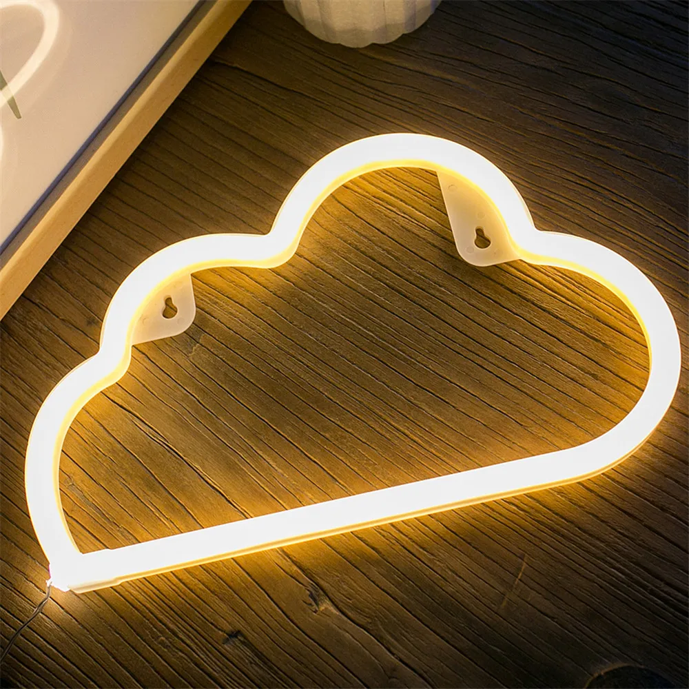 Fairy 3-AA Battery & USB Powered Wholesale LED Neon Cloud Night Light For Christmas Decoration