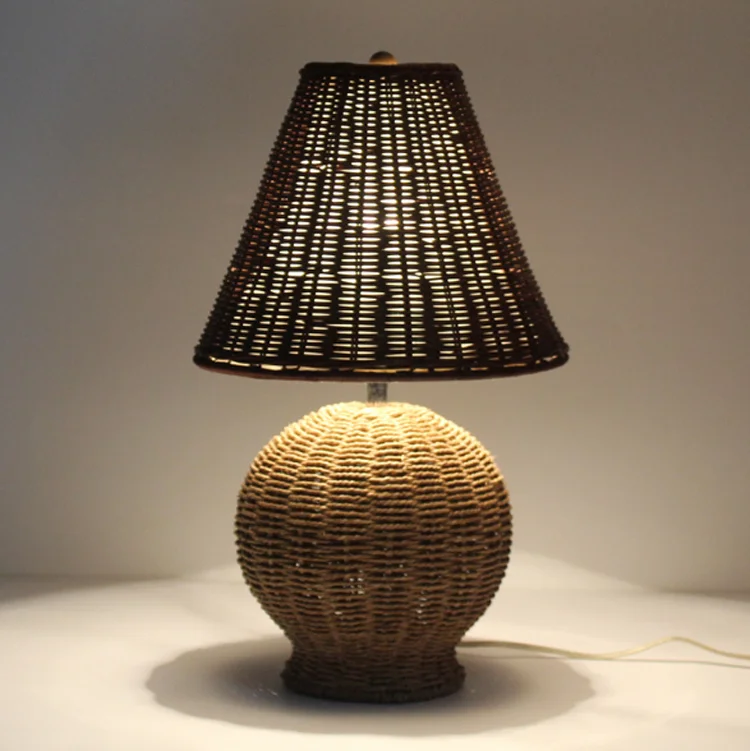 Natural Style Rattan Lampshade Desk Lamp Dust Cover Buy Rattan
