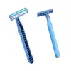 small MOQ rubber handle fixed head 2 blades disposable razor