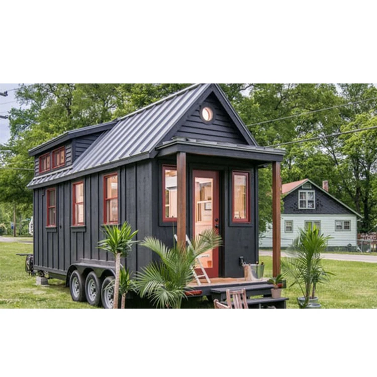 Prefabricated Modern Dark Gray Small House Trailer For Living Buy