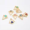 WX1039 boho triangle charms for jewelry making pendant gem stone jewelry