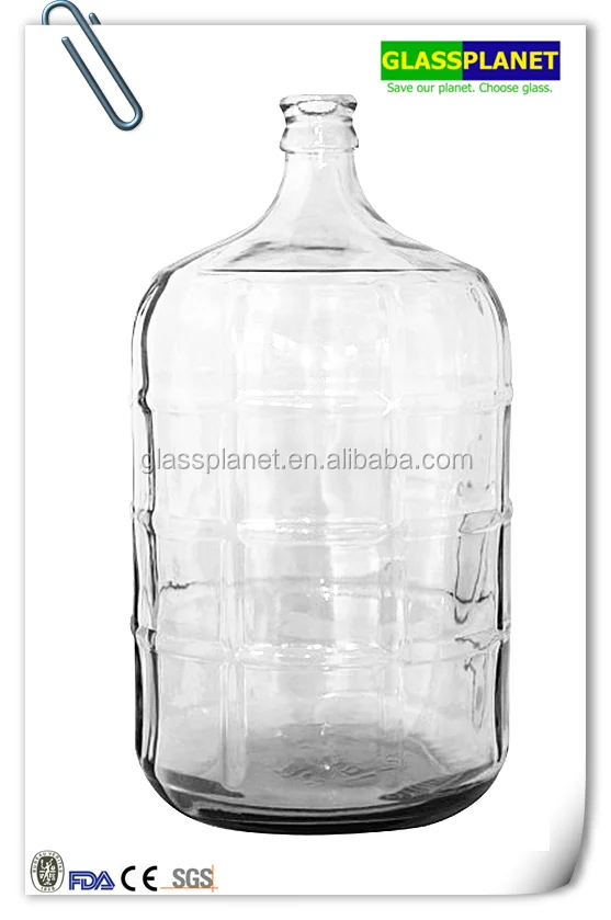 Flint Round Glass Carboy 5 gallon chemical carboys. 